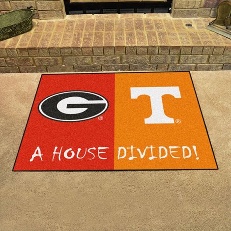 House Divided - Georgia - Tennessee Collegiate House Divided Mat