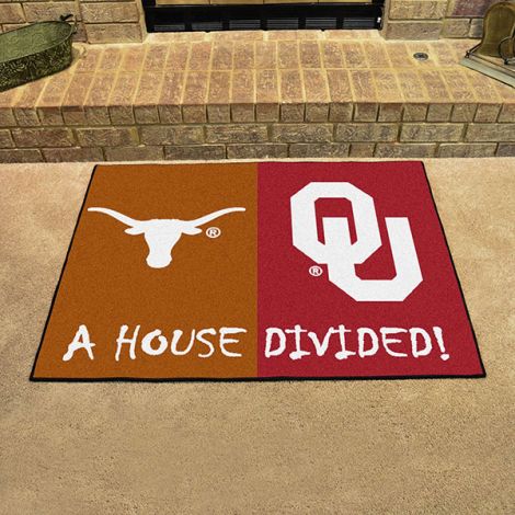 House Divided - Texas - Oklahoma Collegiate House Divided Mat