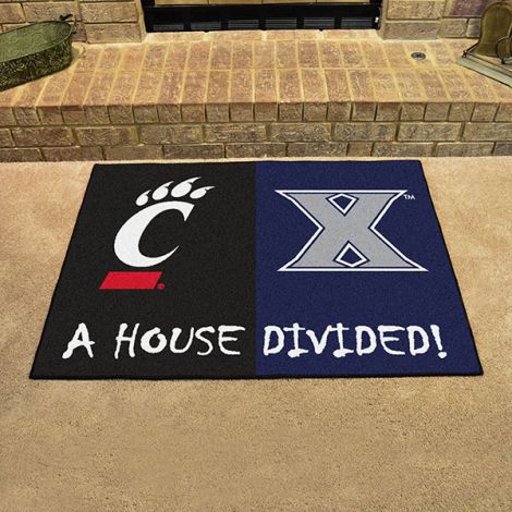 House Divided - Xavier - Cincinnati Collegiate House Divided Mat