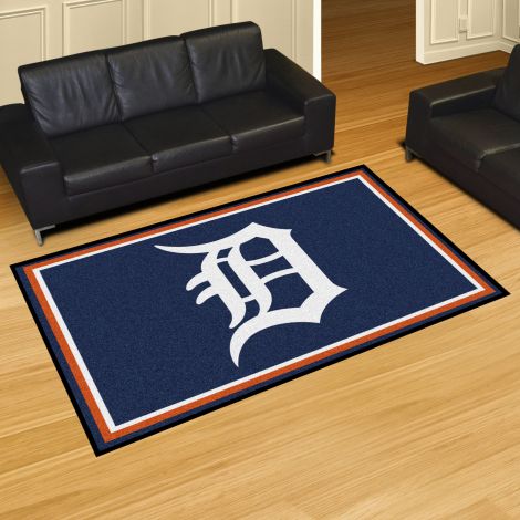 Detroit Tigers MLB 5x8 Plush Rugs