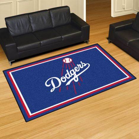 Los Angeles Dodgers MLB 5x8 Plush Rugs