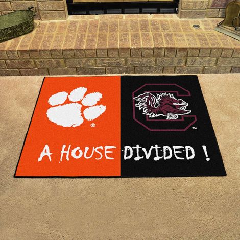 House Divided - Clemson - South Carolina Collegiate House Divided Mat