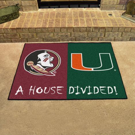 House Divided - Florida State - Miami Collegiate House Divided Mat