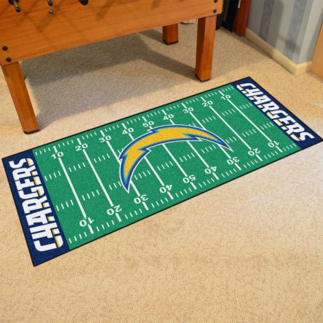 Los Angeles Chargers MLB Football Field Runner Mats