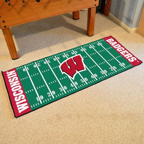 University of Wisconsin Collegiate Football Field Runner Mat