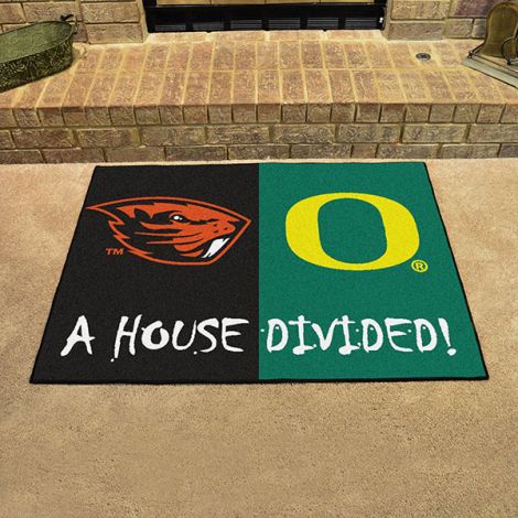 House Divided - Oregon - Oregon State Collegiate House Divided Mat