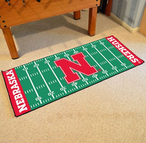 University of Nebraska Collegiate Football Field Runner Mat