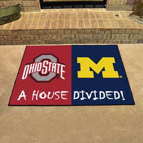 House Divided - Ohio State - Michigan Collegiate House Divided Mat