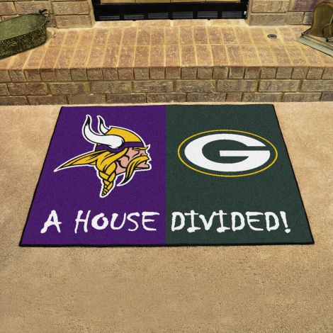 Vikings / Packers MLB House Divided Mats