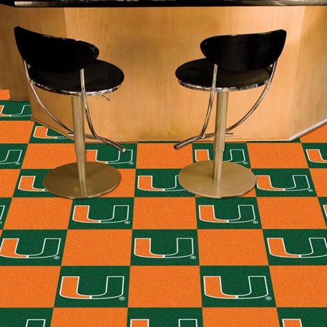 University of Miami Collegiate Team Carpet Tiles