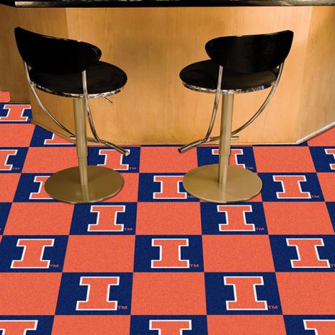 University of Illinois Collegiate Team Carpet Tiles