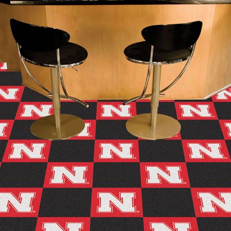 University of Nebraska Collegiate Team Carpet Tiles