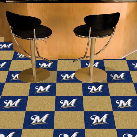 Milwaukee Brewers MLB Team Carpet Tiles