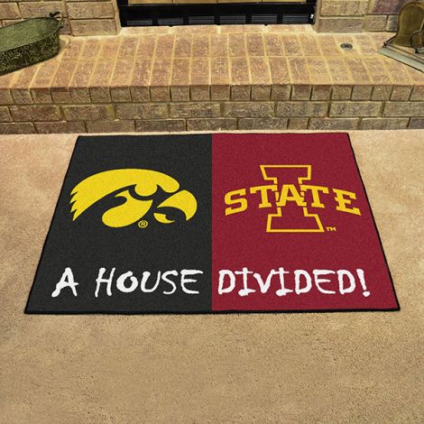 House Divided - Iowa - Iowa State Collegiate House Divided Mat