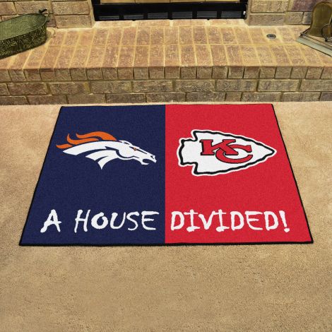 Broncos / Chiefs MLB House Divided Mats