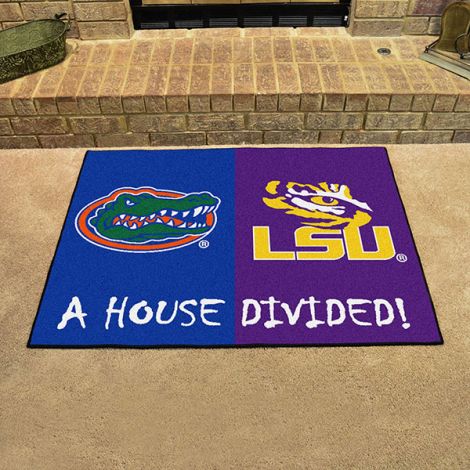 House Divided - Florida - LSU Collegiate House Divided Mat