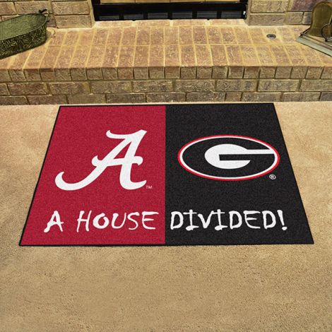 House Divided - Alabama - Georgia Collegiate House Divided Mat