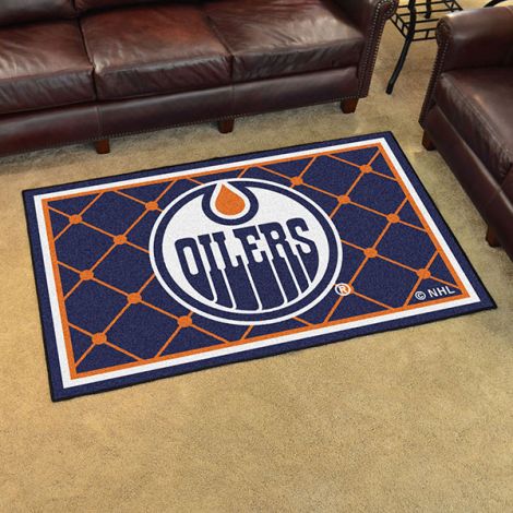 Edmonton Oilers NHL 4x6 Plush Rug