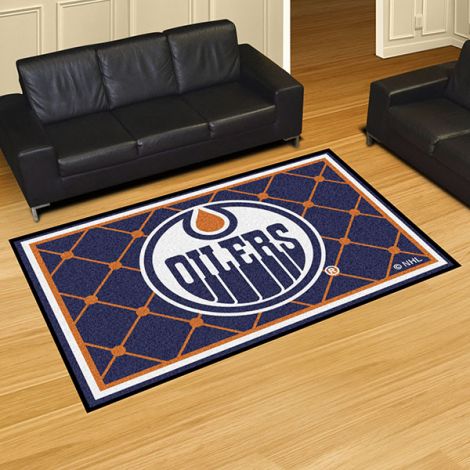 Edmonton Oilers NHL 5x8 Plush Rug