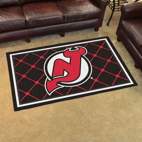 New Jersey Devils NHL 4x6 Plush Rug