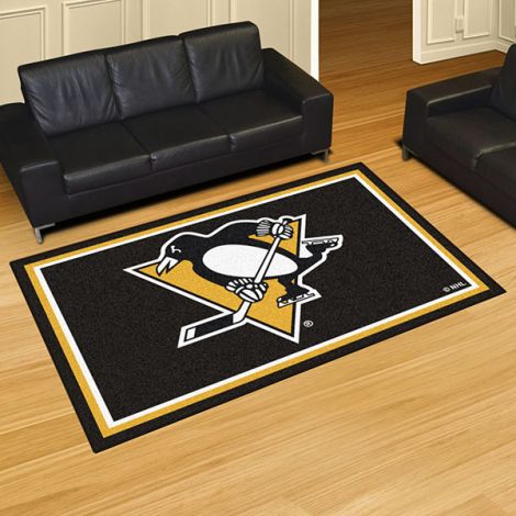 Pittsburgh Penguins NHL 5x8 Plush Rug
