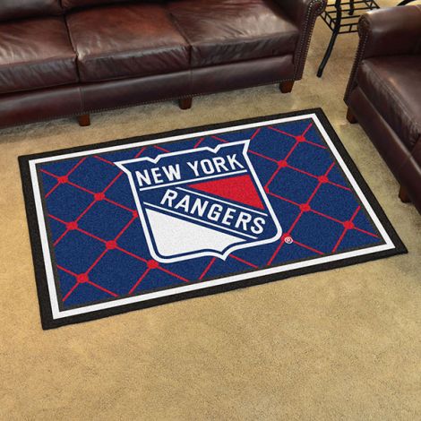 New York Rangers NHL 4x6 Plush Rug