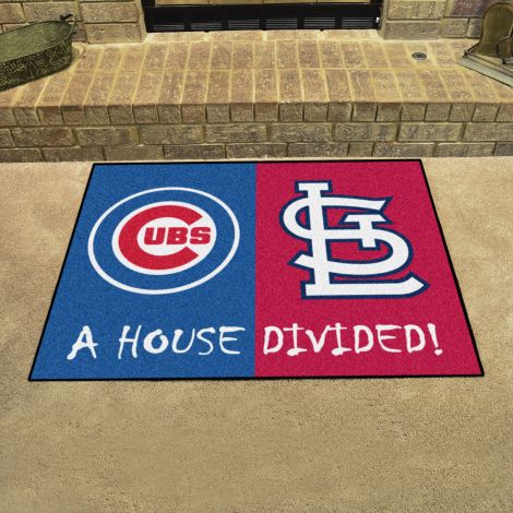 Cubs / Cardinals MLB House Divided Mats