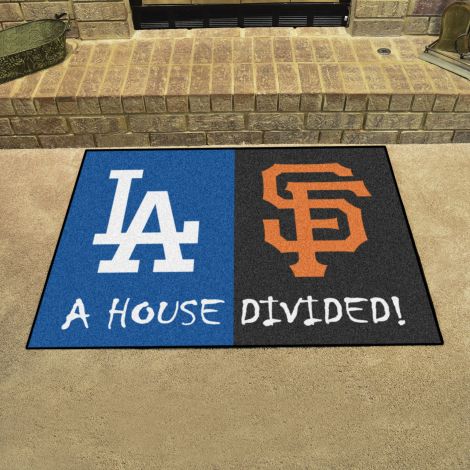 Dodgers / Giants MLB House Divided Mats