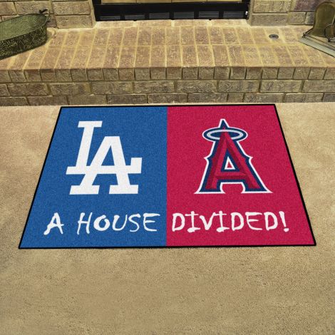 Dodgers / Angels  MLB House Divided Mats