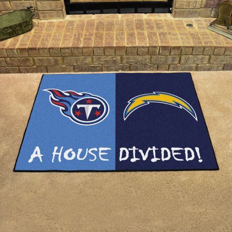 Chargers / Titans MLB House Divided Mats