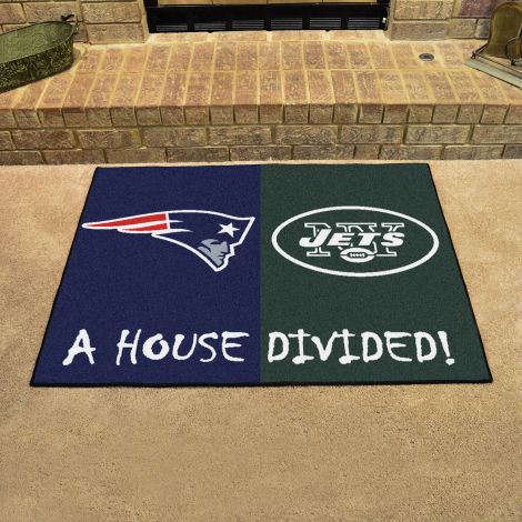 Patriots / Jets MLB House Divided Mats