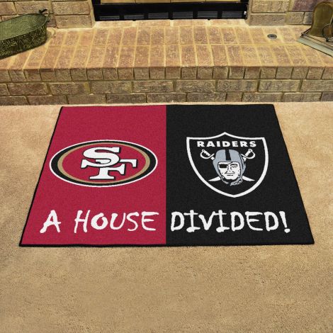 49ers / Raiders MLB House Divided Mats