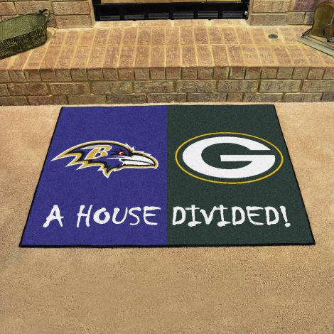 Ravens / Packers MLB House Divided Mats