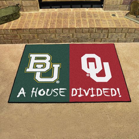 House Divided - Baylor - Oklahoma Collegiate House Divided Mat