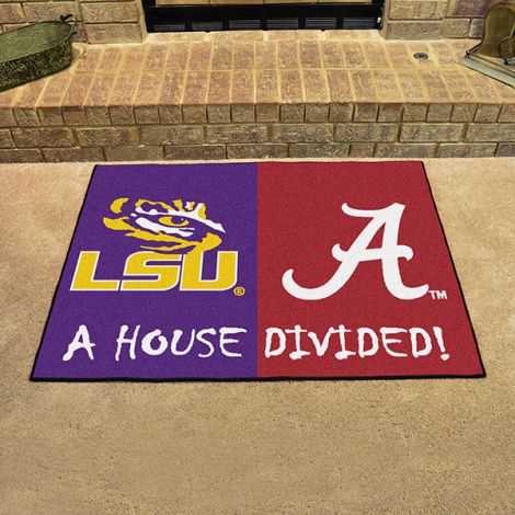 House Divided - LSU - Alabama Collegiate House Divided Mat