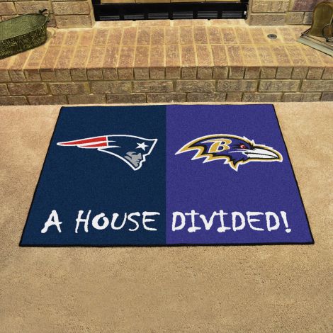Patriots / Ravens MLB House Divided Mats