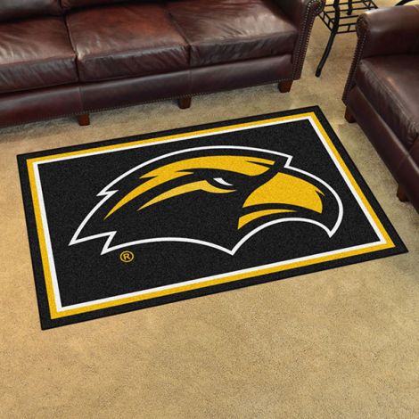 University of Southern Mississippi Collegiate 4x6 Plush Rug