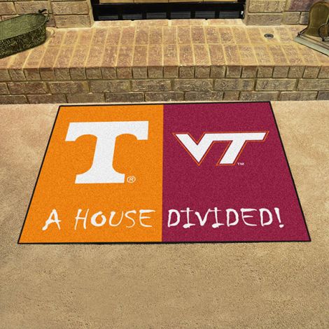 House Divided - Tennessee - Virginia Tech Collegiate House Divided Mat