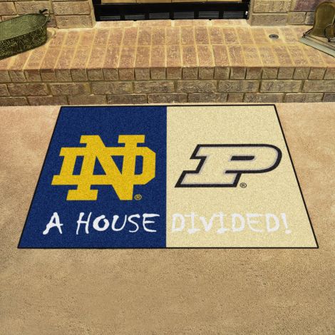 House Divided - Notre Dame - Purdue Collegiate House Divided Mat