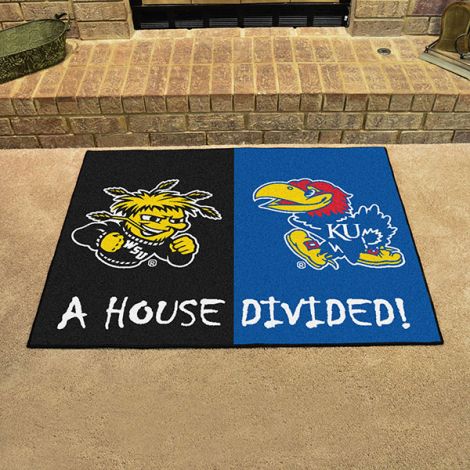 House Divided - Wichita State - Kansas Collegiate House Divided Mat