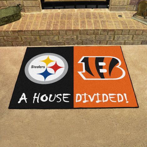 Steelers / Bengals MLB House Divided Mats