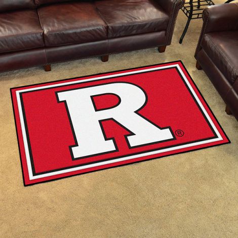 Rutgers University Collegiate 4x6 Plush Rug