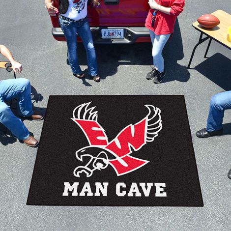 Eastern Washington University Black Collegiate Man Cave Tailgater Mat