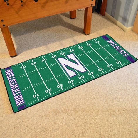 Northwestern University Collegiate Football Field Runner Mat