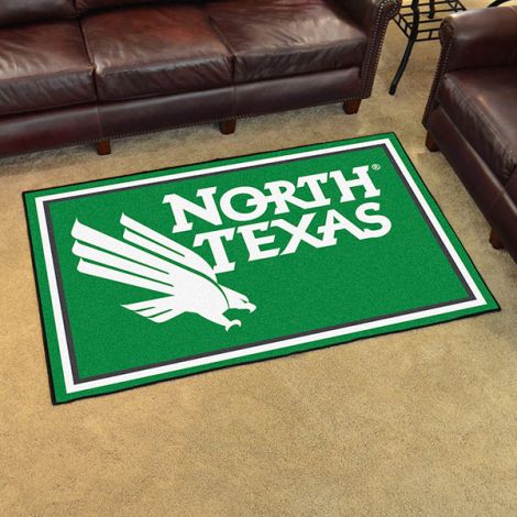 University of North Texas Collegiate 4x6 Plush Rug
