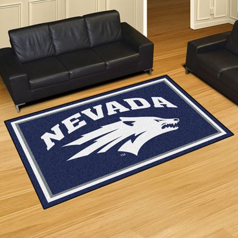 University of Nevada Collegiate 5x8 Plush Rug