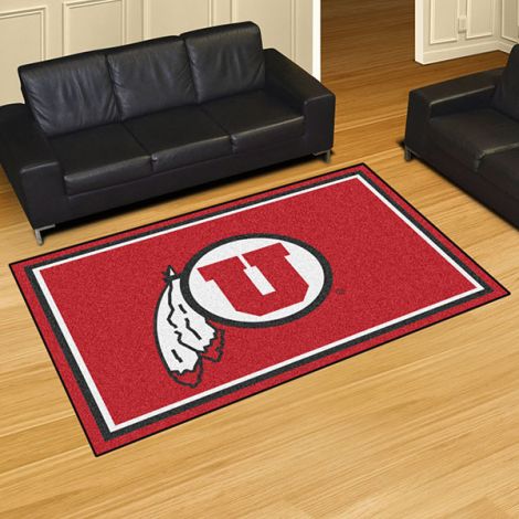 University of Utah Collegiate 5x8 Plush Rug
