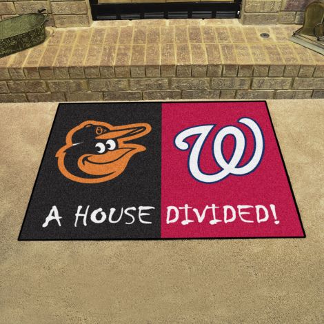 Orioles / Nationals MLB House Divided Mats