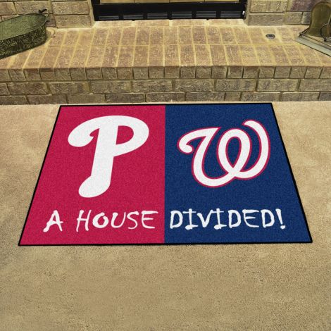 Phillies / Nationals MLB House Divided Mats