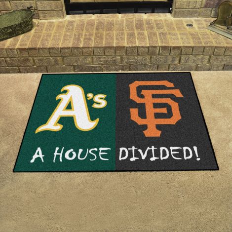 Athletics / Giants MLB House Divided Mats
